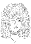 Раскраска Пол Стэнли из рок-группы "Kiss"